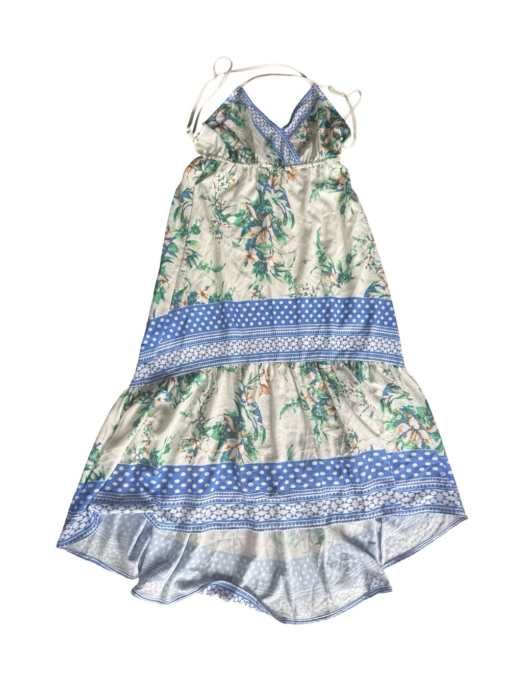 Pookie & Sebastian mixed-print maxi dress